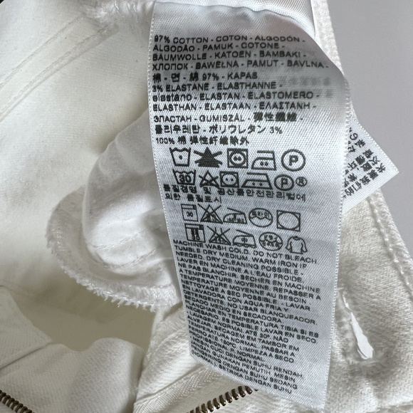 ON THRED UP - Levi's White Denim 712 Slim Size 26 - Picture 14 of 15